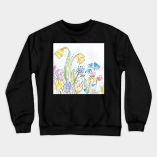 Pastel florals in Watercolour Crewneck Sweatshirt